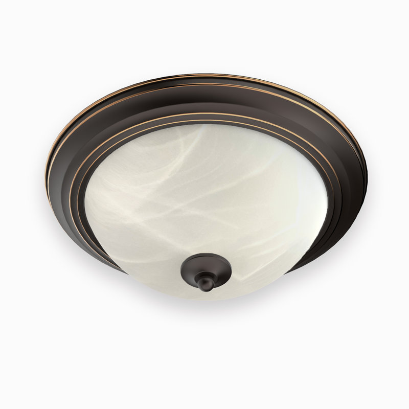 Plafonnier encastré en verre Charie, H 6 po x l 13 po x P 1,60 po