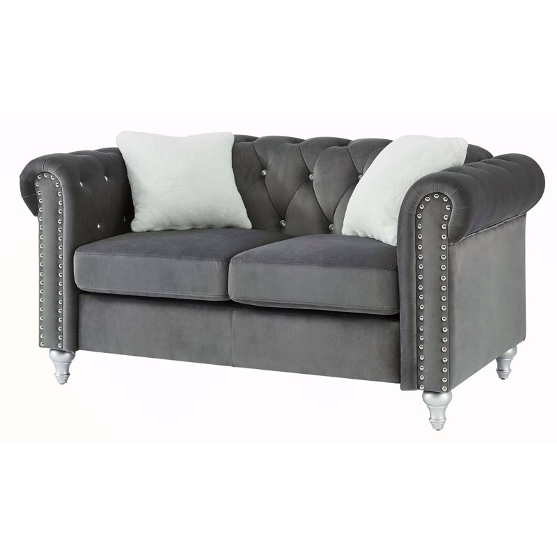 Causeuse moderne grise pour des intérieurs confortables, Gris