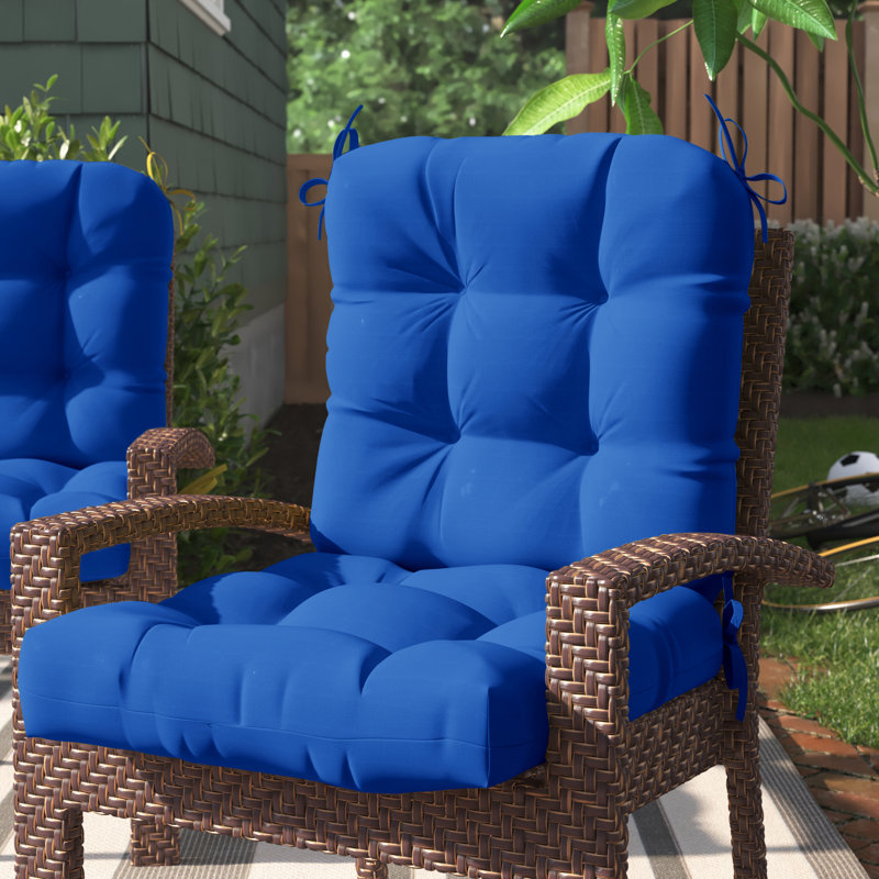 Lester Outdoor Chair Cushion, Marine Blue, 2, 21" H x 21" W x 21" D