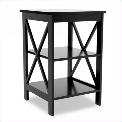 Oxford Black MDF Coffee Table with UV-Painted Top, Scratch-Resistant & Easy to Assemble for Living Room