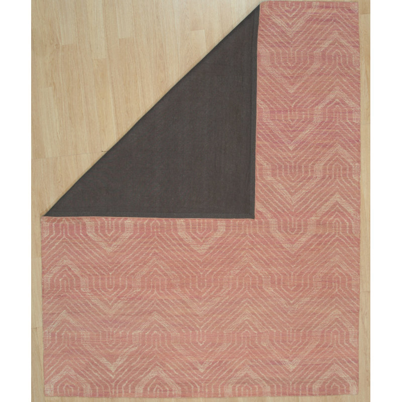 Barnum Lush Pink Hand Tufted Wool 7'6" x 9'6" Area Rug
