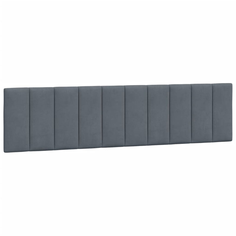 vidaXL Headboard Cushion Hanko Dark Grey 193 cm Velvet, Dark Gray, King