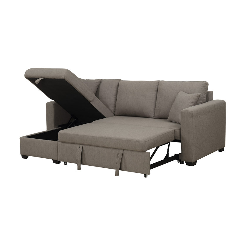 Canapé modulaire 2 pièces Brandal, 100 % polyester gris foncé