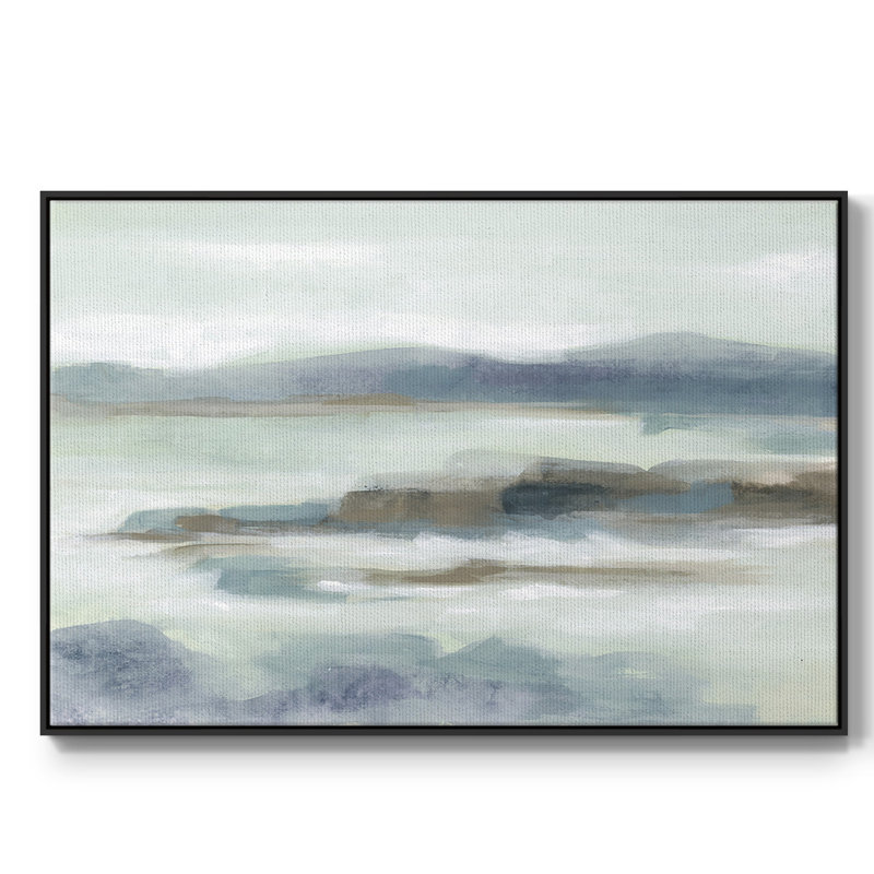 Soft Shores I, reproduction d'art sur toile, Noir, H 27 po x l 41 po x P 2 po