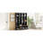 Farmhouse 59"W Wide Hall Tree With 8 Hooks, Practical Entryway Bench With Open Compartments, 76.7"H Modern 3-In-1 Wooden Style Coat And Shoe Rack For Mudroom, Living Room