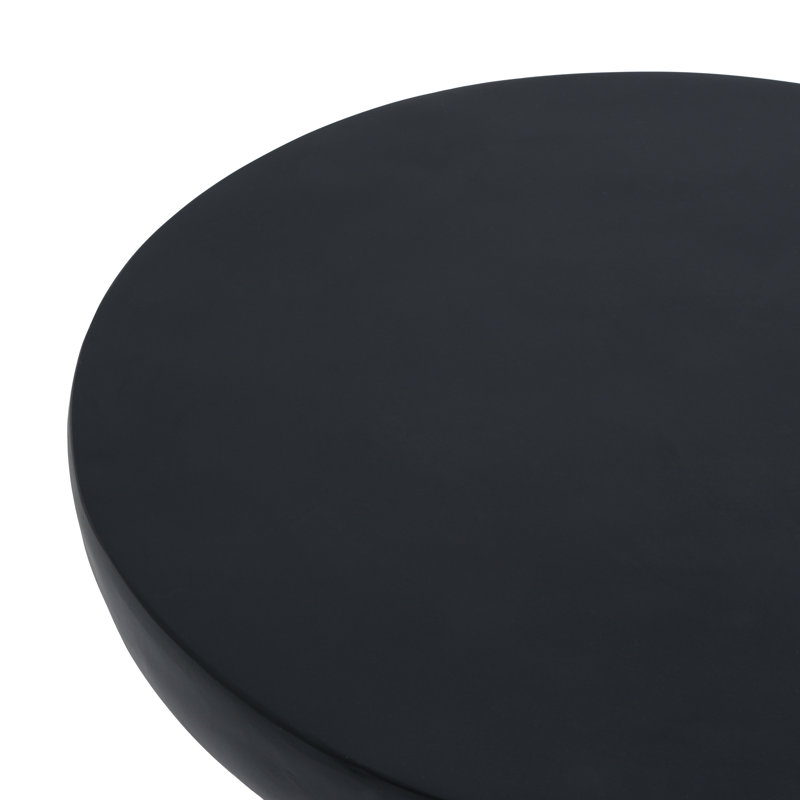Table basse ronde avec base sphérique Oris, Noir