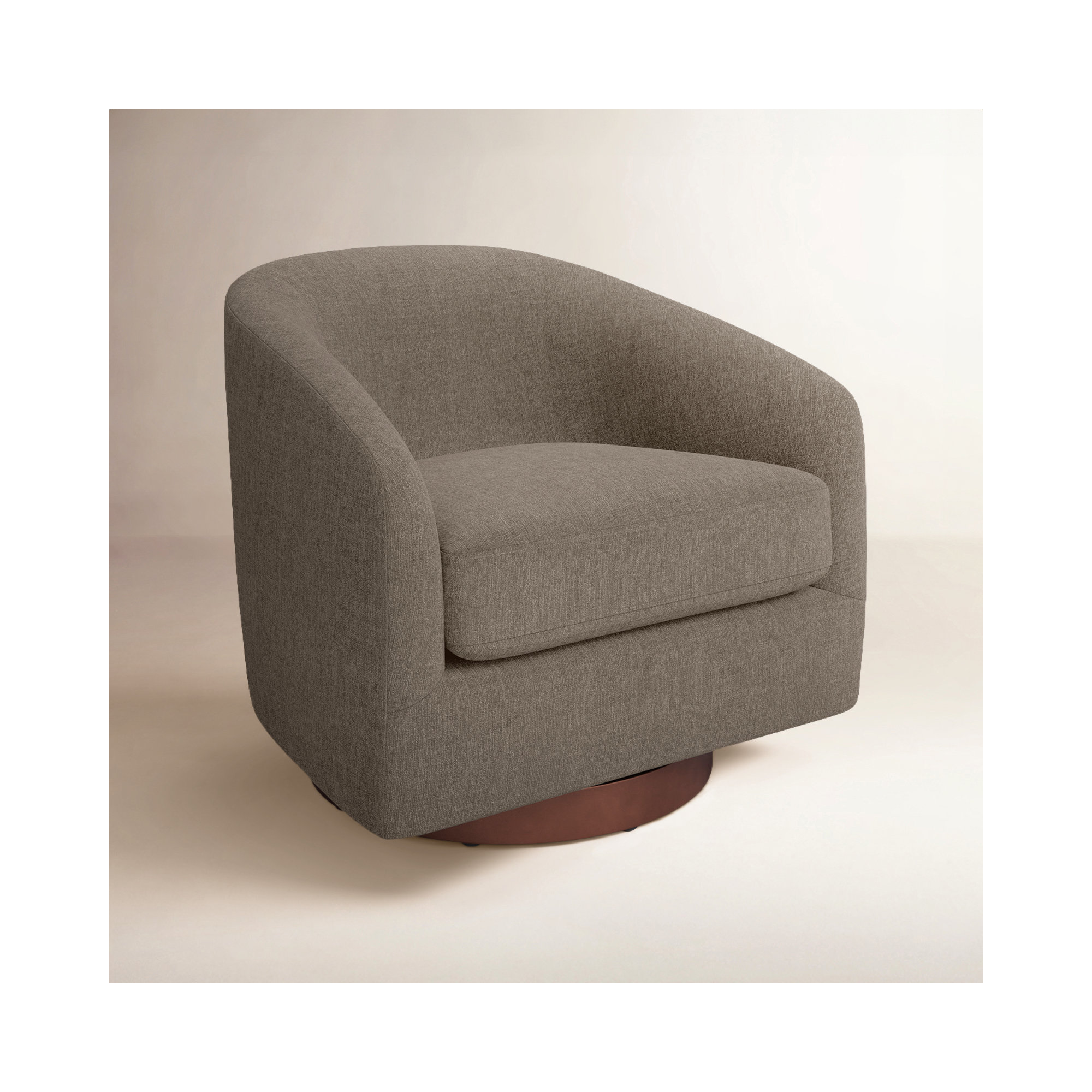Bennett Upholstered Swivel Barrel Chair, Flanigan Slate