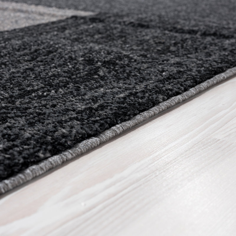 Tapis géométrique tissé à la main Valladares, Rectangle 5 pi 2 po x 7 pi 2 po