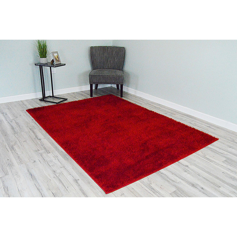Tapis de zone rouge poils longs Rauch