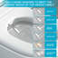 Toilette intelligente à bidet avec siège chauffant à ouverture automatique, lavage à l'eau tiède, sécheuse, affichage à DEL, nuit, option de chasse avec capteur de pied