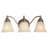 Moyer 3-Light 19 inch Wide Brushed Nickel Traditional Bathroom Vanity Lighting Fixture, White Alabaster Glass Shade, Dimmable, LED Compatible, Over the Mirror Mounted Steel Wall Sconce-699031865