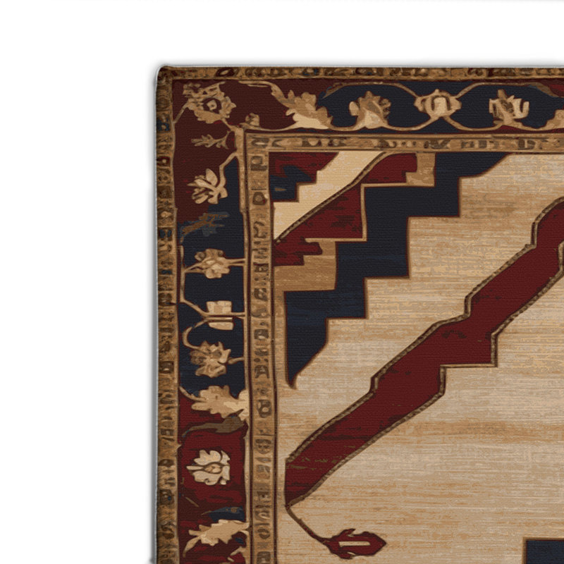 Persian Beige Indoor and Outdoor Area Rug, Rectangle 2' x 3'
