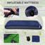 Lit de camp pliable pour 2 personnes avec tente, couvre-lit et matelas gonflable épais Outsunny