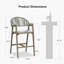 Ensemble de 2 tabourets de bar pour patio avec structure en aluminium-2127237212