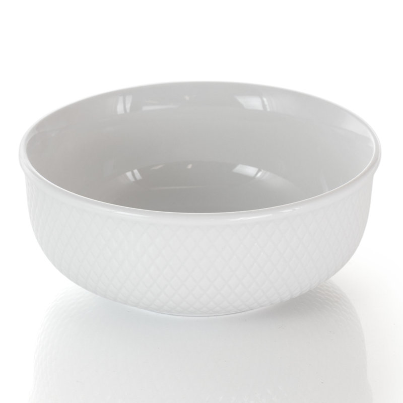 Elama 18-Piece White Porcelain Round Dinnerware Set