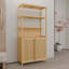 Étagère de rangement 64 po à double porte haute capacité multi-scène avec tiroirs et tablettes
