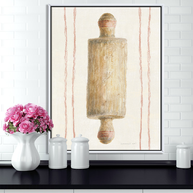 «Farm Kitchen III», reproduction d'art, H 32 po x l 16 po x P 1 po, Toile encadrée flottée blanche