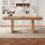 Table de salle à manger extensible de style campagnard avec rallonge amovible (60 à 78 po, naturel, 4 à 8 places)-1007599599