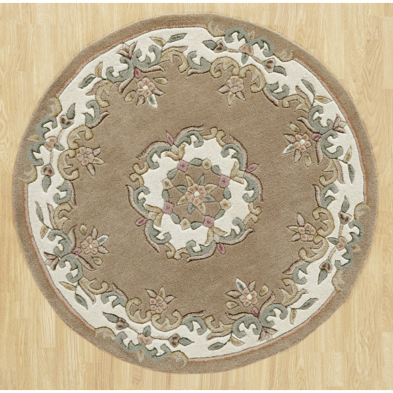Jamison Oriental Wool Hand Tufted Area Rug, Round 120cm
