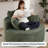 Lozena  49" Corduroy Upholstered Barrel Chair, Oversized Round Compression Chaise Lounge, No Assembly Required-1395185481-1407711388