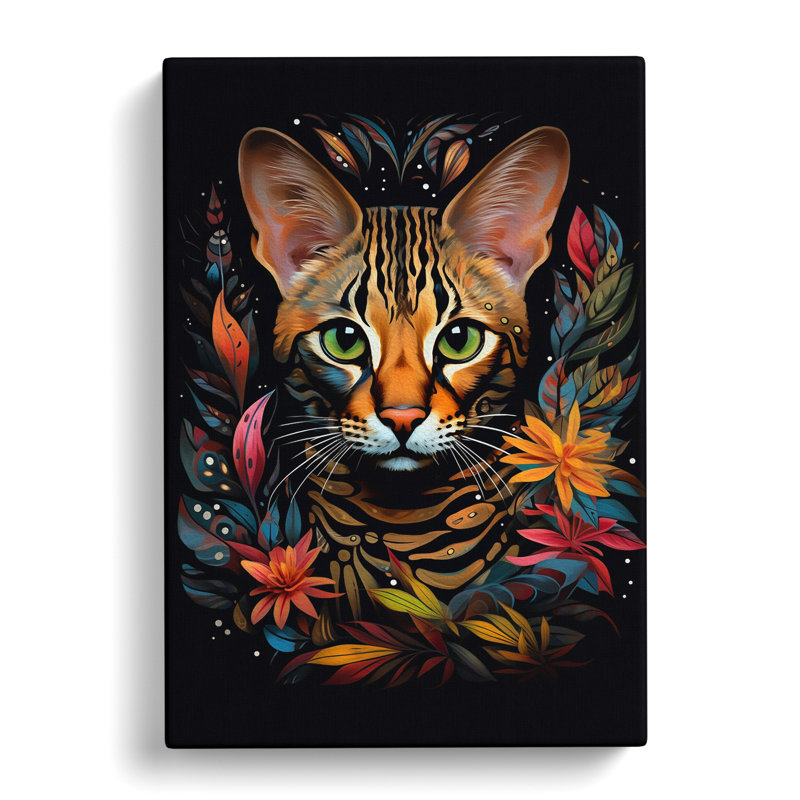 Bengal Cat Informel - Wrapped Canvas, 76cm H x 50cm W x 3cm D