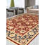 Tapis de zone en laine rouge foncé 6 pi x 8 pi 10 po one-of-kind à la main-noué la 2010 pako 18/29 Afeni