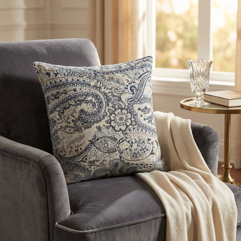 Aristocratic Floret Square Indoor/Outdoor Pillow Cover & Insert, Square 18"