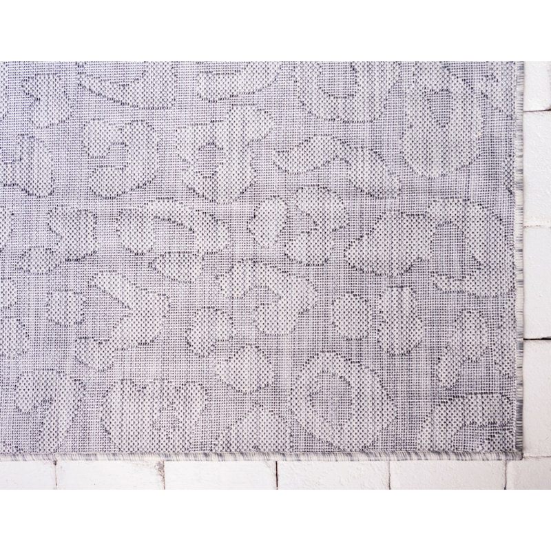 Tapis d'extérieur joyeux couleur pierre, Rectangle de 5 pi x 8 pi