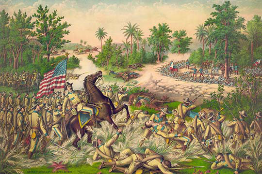 « bataille of quingua, philippines i », impression
