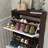 Modern Entryway Shoe Cabinet with 3 Flip Doors, Large Capacity and Space-Saving Design, Ideal for Narrow Spaces and Home Organization.-698750846