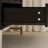 31.5" W Modern 3-Drawer Nightstand with Geometric Drawer Fronts & Metal Legs