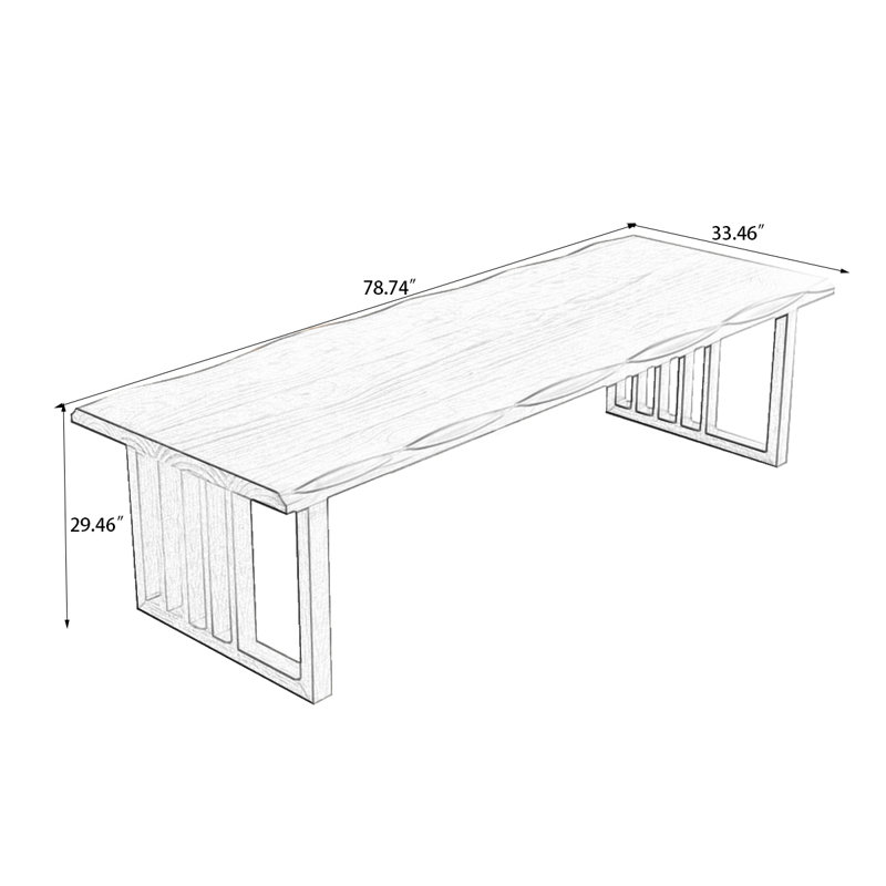 Table de salle à manger 62,99 po, H 29,53 po x L 78,74 po x l 33,46 po