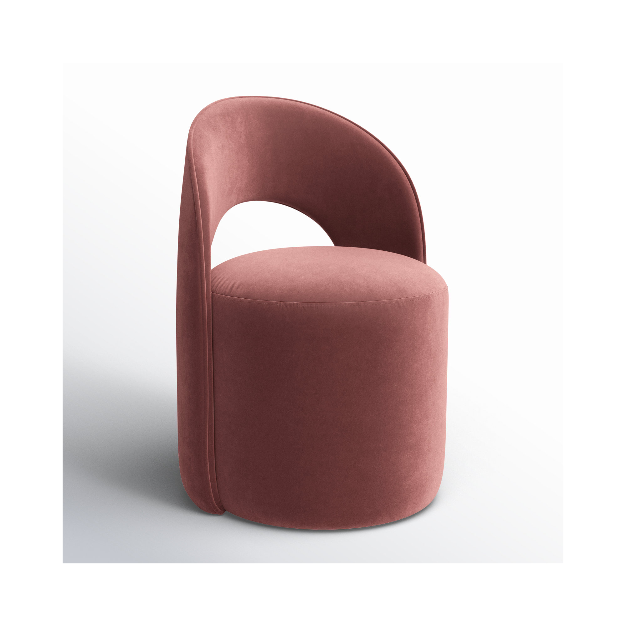 Neta Upholstered Back Side Chair, Falkirk Reddish Brown Velvet
