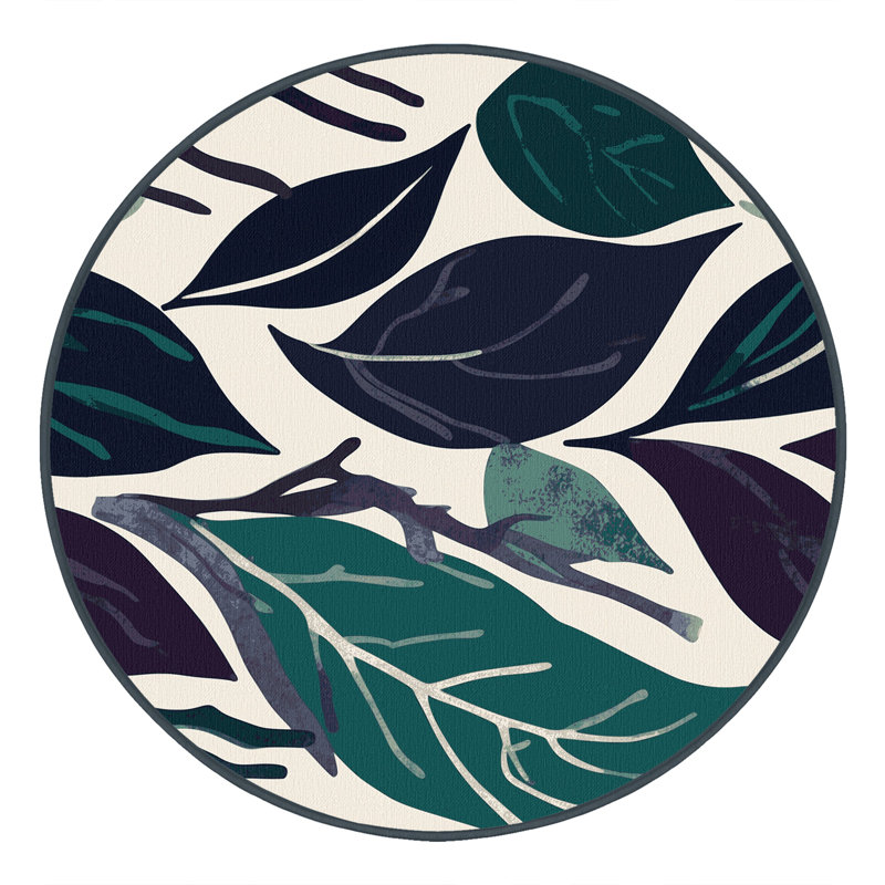 Midnight Bloom Rug, Round 8'