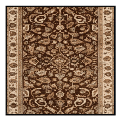 Tapis brun lavable à la machine