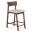 Hampton Upholstered Stool with Solid Wood Frame