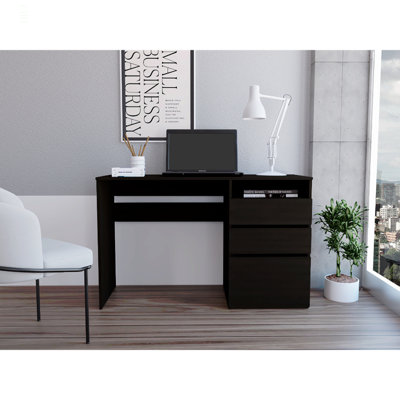 Bureau d'ordinateur à 3 tiroirs Kenai, une tablette idéale pour le bureau ou le bureau dans la chambre ou le salon