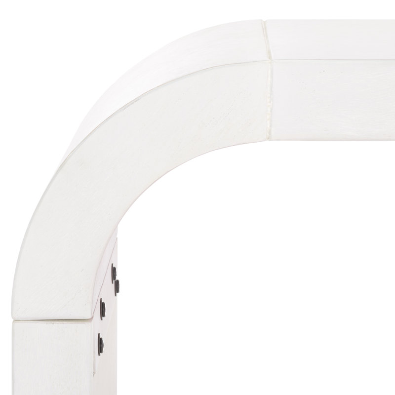 Hamund Curved Console Table, White