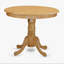 L'ensemble de table de cuisine 5 pièces pour 4 personnes comprend une table de salle à manger ronde avec piédestal et 4 chaises Parson en lin Limelight, en chêne-638415233-588374903-603396115