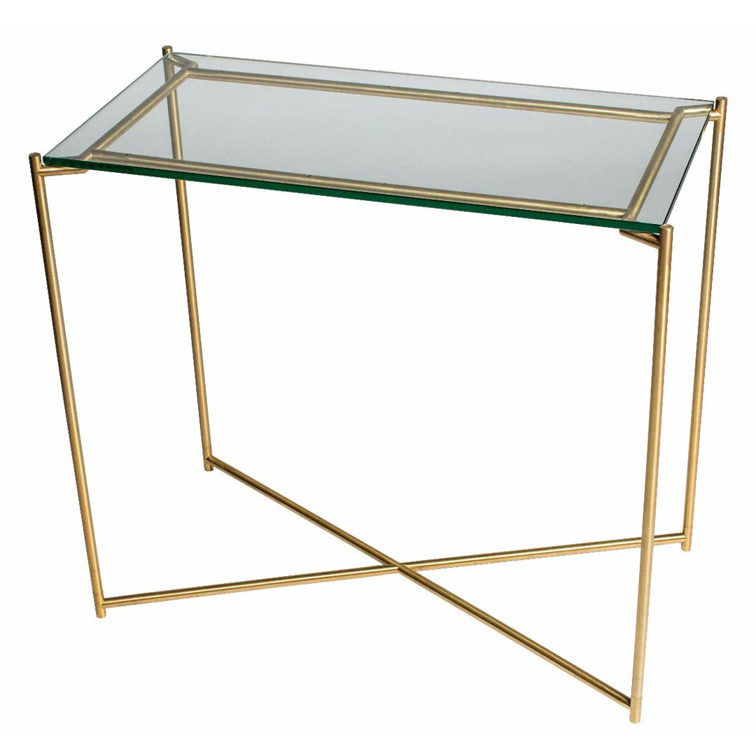 Bedell 123.3cm Glass Top Console Table