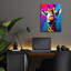Art mural en verre Ebern Designs «Giraffe Pop Art» par Andreas Magnusson-1498967039