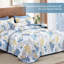Ensemble de courtepointe réversible en microfibre 3 pièces Botanical Leaf-123121681-123121687