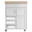 Adely Solid Wood Top Kitchen Cart
