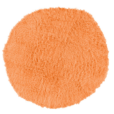 Alamin Flokati Wool Shag Hand Loomed Orange Sherbet Rug