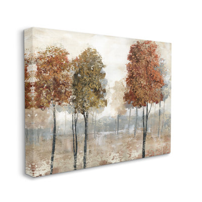 Autumn Orchard Tree Landscape Vintage Country Meadow by Nan - Painting on Canvas