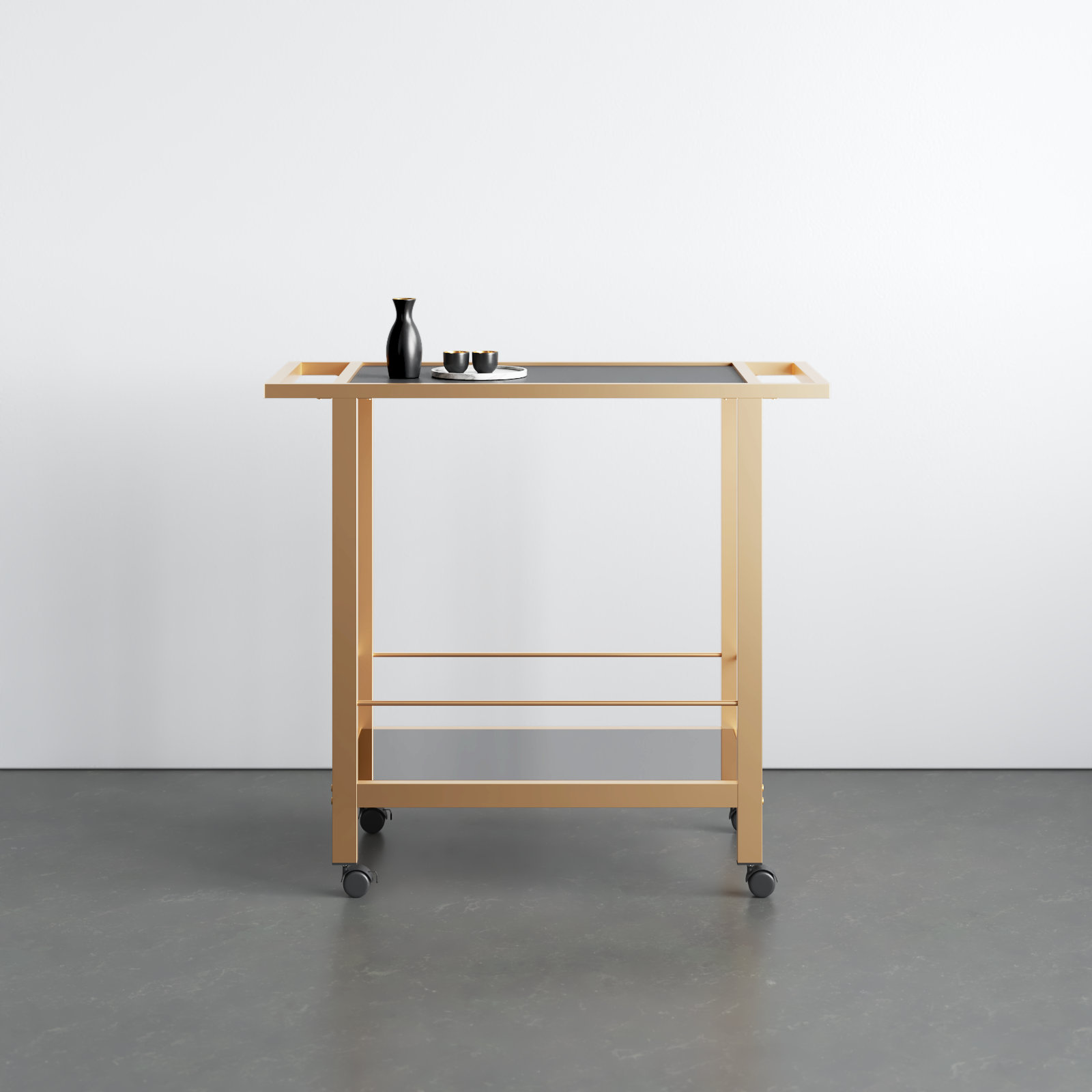 Pip Metal Bar Cart, Gold