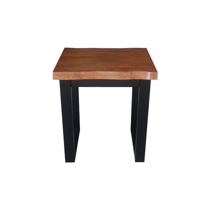 Table de bout Dreah Live Edge, Chêne bourbon / noir