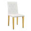 Chaises de salle à manger en polyuréthane, chaises d'appoint modernes avec pieds en métal, ensemble de 4-121785058-121785060