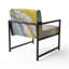 Chaise d'appoint rembourrée abstraite gris et marbre gris Symphony-1425655767
