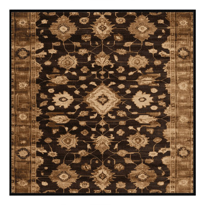 Tapis noir surteint lavable à la machine